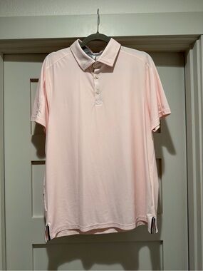 Rhone Golf Polo Men’s L/G Pink Blush Performance Stretch Shirt